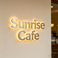 Papan Iklan LED 3D Carrey Sign Tahan Air Multi-Warna untuk Toko Ritel Luar Ruangan, Logo Dinding, Signage Bisnis