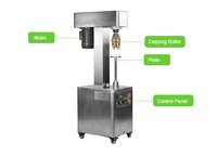 Machine de scellage semi-automatique en aluminium pour boissons, sirop de canneberge, vin, machine de scellage de bouteilles