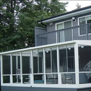 Vente directe d'usine : Véranda à toit plat de style européen et maison en verre de conception chinoise pour une accessibilité directe à la lumière du soleil - Product Image 1