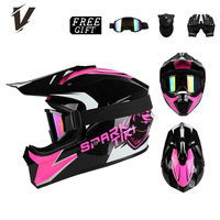 Casque de moto intégral transfrontalier tout-terrain pour rallye, motifs de logo personnalisables, respirant quatre saisons
