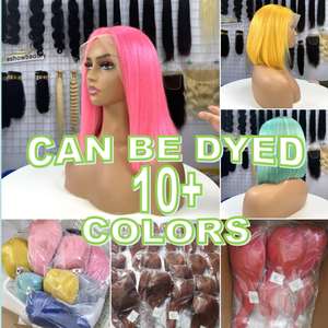 Peluca de Encaje Frontal Estilo 13X4, Colorida, Sedosa, Lisa, Transparente, para Mujer, para Fiestas, a Precio Económico - Product Image 4