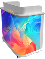 Écran LED flexible HD RGB P1.86/P2.5 pour comptoir de bar d'hôtel, affichage publicitaire, HDR IP65