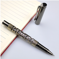 Gemfully Best Things to Dropship Stylos à bille de luxe rétro en bronze, design ajouré, avec finitions en cuivre doré et argenté