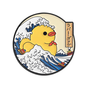 Broche <span class=keywords><strong>en</strong></span> émail de style dessin animé, motif Grande vague de Kanagawa, Ukiyoe, pour sac à dos, vente <span class=keywords><strong>en</strong></span> gros - Product Image 4