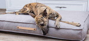 Cojín de cama para perro de refrigeración grande de primera calidad <span class=keywords><strong>superior</strong></span>, patrón sólido de lujo con cubierta extraíble, lavable para el verano - Product Image 3