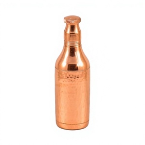 Top Selling Indian Manufacturer Copper Water Bottle Mirror Polished Champagne Style Bottle Small by Axiom Home Accents - Product Image 1