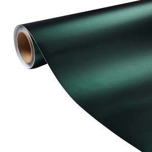 WRAPMASTER 1.52*18 mètres venin vert PET satin chrome vinyle enveloppe de voiture pour bâches de voiture - Product Image 1