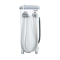 Sistema de Succión Dental Portátil Doble con Drenaje Automático, Filtro de Separación de Agua y Aire, Sistema de Vacío Dental Móvil para Clínicas Dentales