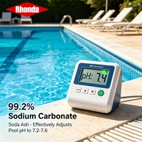 Carbonate de sodium RHONDA Soda Ash 99,2% Léger et Dense PH + pour le traitement de l'eau des piscines