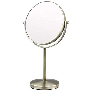 Wholesale 360 Degree Lighted Single Sided 8 Inch Tabletop Desk Mirrors 1X Magnifying Cosmetic <b>Vanity</b> Makeup Mirror GMJ803 - Product Image 1