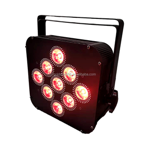 2024 TOP Hot Selling Portable Wedding Rechargeable <strong>DMX</strong> Wireless Battery Powered 6in1 RgbwAUV 9*18w LED Flat Par IR <strong>Controller</strong> - Product Image 6