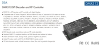 Controlador RF con Pantalla Digital DSA (5 Pines) 5-24VDC DMX512-SPI, Decodificador DMX512 a SPI y Controlador LED Pixel RF Inalámbrico