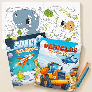 Libro <span class=keywords><strong>da</strong></span> Colorare Personalizzato con <span class=keywords><strong>Cartoni</strong></span> <span class=keywords><strong>Animati</strong></span>, Stampa Offset su Carta, Libro Illustrato per lo Sviluppo del Pensiero Creativo e il Disegno, per il Tempo Libero dei Bambini - Product Image 1