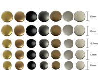 Boutons-pression en laiton en gros (capuchons uniquement) 10mm 12mm 12.5mm 15mm 17mm - Capuchons lisses sans plomb ni nickel pour vêtements