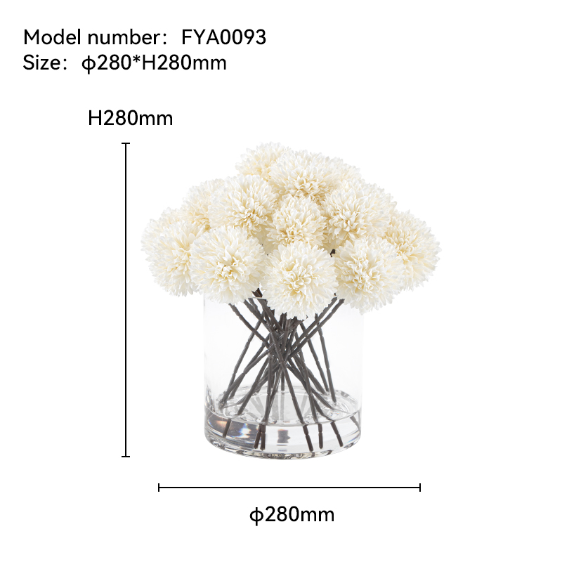 Mamma di Calcio Artificiale con Vaso di Vetro - FYA0093