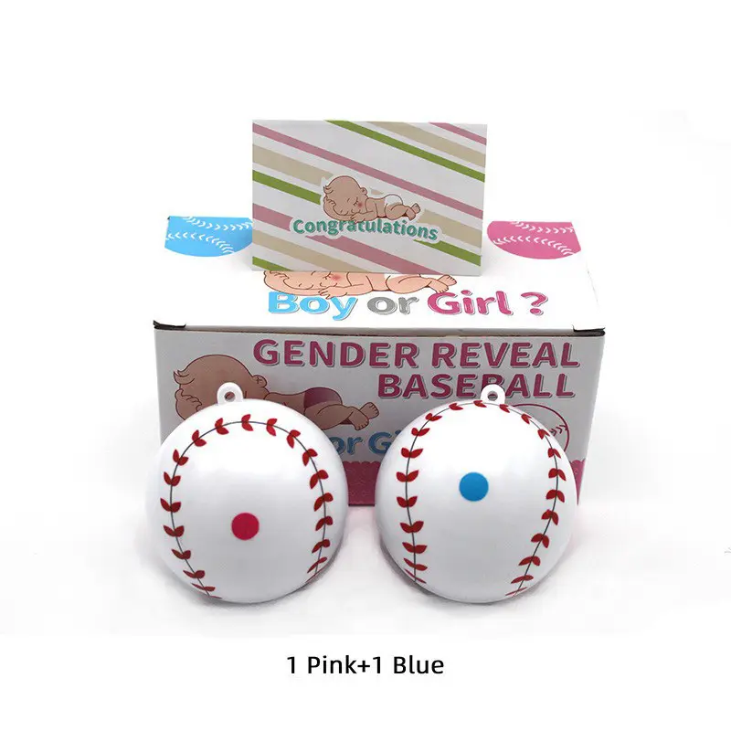 Großhandel Party-Ideen Golf Geschlecht enthüllen Geburtstag Party Fußball Geschlecht enthüllen Popper Baseball blau rosa Baby-Shower-Pulver