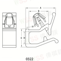 Shenzhen vente en gros rohs pinces de câble pinces de câble en silicone pinces de câble de machine blanc