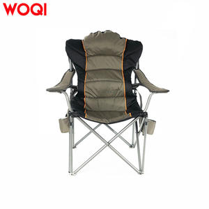 Chaise de camping pliable Woqi, structure en aluminium, tissu Oxford, chaise de jardin portable avec support lombaire et poches latérales - Product Image 3
