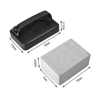 Brique de nettoyage professionnelle en pierre ponce pour grillades, avec poignée, sans poils, nettoyeur de barbecue robuste pour plaques de cuisson et grilles