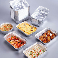 Plateau de cuisson en aluminium, pour faire des aliments à emporter, 100 pièces, plaque pour le barbecue