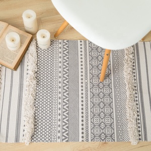 עיצוב חדש boho בית חווה נוף מודרני סלון שטיחים דלת מחצלת בית תפאורה שטיחים ושטיחים בעבודת יד - Product Image 5