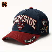 Casquette Snapback Brodé Darkside Devil Homme Femme Bleu Marine Bordeaux Streetwear Oni Kings of City Réglable Nouveaux Lots de Casquettes
