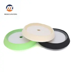 Tampon de polissage en mousse pour voiture de qualité supérieure, forme incurvée, 5 pouces, double <span class=keywords><strong>action</strong></span>, polisseuse DA, détaillage automobile - Product Image 1