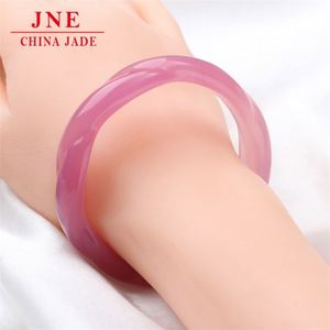 Commercio all'ingrosso della fabbrica calcedonio naturale braccialetto rosa viola Twist braccialetto calcedonio agata <span class=keywords><strong>giada</strong></span> all'ingrosso - Product Image 3