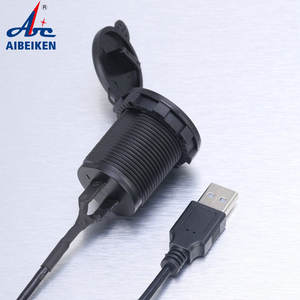 ABILKEEN <span class=keywords><strong>pas</strong></span> <span class=keywords><strong>cher</strong></span> prix DS003B prise de charge USB à port unique 2.1A chargeur de voiture USB avec anneau LED - Product Image 5