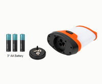 Lampes de camping LED hybrides portables rechargeables Type-C IP65 1000LM à intensité variable pour utilisation en extérieur en tente