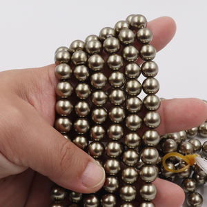 Color verde oliva buena calidad <span class=keywords><strong>10mm</strong></span> Roubd perlas imitación Mar del Sur perla Stock para la fabricación de joyas perlas sueltas - Product Image 5