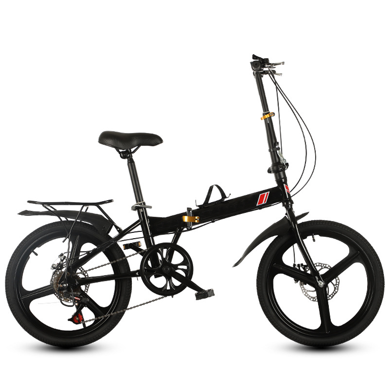 Lightweight 20 Inch Shock Absorbing Wheel Folding Portable Bicycle Adjustable Variable Speed Ordinary for Outdoor Use