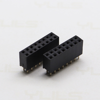 Espacement des Offre Spéciale 2.54mm Double Embase Femelle Hauteur 8.5mm Positions 2P- 40P Socket Pin Femelle En-tête Double Rangée Connecteur Droit
