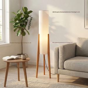 Lampadaire LED Minimaliste <span class=keywords><strong>en</strong></span> <span class=keywords><strong>Bois</strong></span> Exclusif Transfrontalier avec Tré<span class=keywords><strong>pied</strong></span>, Commande par Pédale et <span class=keywords><strong>Abat</strong></span>-<span class=keywords><strong>jour</strong></span> <span class=keywords><strong>en</strong></span> Lin <span class=keywords><strong>pour</strong></span> Salon et Chambre à Coucher - Product Image 4