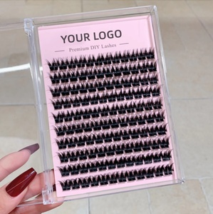 <span class=keywords><strong>Faux</strong></span> cils en grappe effet renard naturel, 10 rangées, en vrac, segmentés, individuels, semi-faits à la main, offre spéciale directe usine - Product Image 5