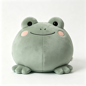 Juguete de peluche de rana suave, peluche de rana para niños, peluche de rana verde salvia - Product Image 1
