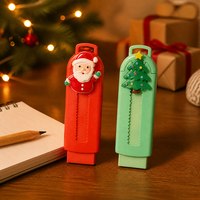 Gomme à effacer personnalisée avec logo de Noël, grande capacité, écologique, en PP, cadeau de papeterie coulissant