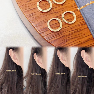 Aros de Oro Sólido Real de 18K, Corte de Diamante Geométrico, Texturizados, Estilo Huggie, Joyería Fina Minimalista, Precio de Fábrica al por Mayor - Product Image 5