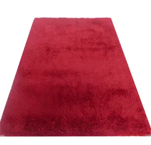 Reasonable Price Plush Long Pile Plain Plush Shaggy Rug and Carpet for Living room