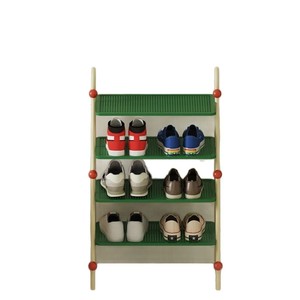 Multi Layer <b>Shoe</b> Rack 4 Tier Green Standing <b>Storage</b> For Entryway Home Dormitory Sports <b>Shoes</b> Organizer - Product Image 5