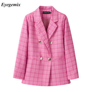 2026 Wholesales Cheap Price Doodle Style Woman blazer Spring New Color and Fashion for Office <strong>Lady</strong> <strong>Suit</strong> Style Double Button - Product Image 1