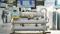 Pompe à chaleur industrielle d'occasion pour refroidissement par eau, 175 kW de refroidissement, 190 kW de chauffage, unité de système CVC commercial pour bâtiment