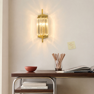 Elegant Crystal <b>Wall</b> Mount <b>Light</b> Vertical Crystal Prism Indoor Decorative <b>Wall</b> Lamp - Product Image 1