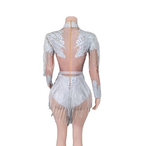 Vestido <span class=keywords><strong>de</strong></span> Competición <span class=keywords><strong>de</strong></span> Baile Latino con Flecos, Estilo Sexy para <span class=keywords><strong>Chicas</strong></span>, Ideal para Presentaciones en Vivo en <span class=keywords><strong>TikTok</strong></span> y Espectáculos - Product Image 6