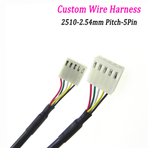 تجميعة أسلاك OEM Molex 2510 بـ 5 دبابيس مع قابس مزدوج الرأس للطاقة والإشارة، مناسبة للوحات التحكم في الثلاجات ومكيفات الهواء - Product Image 1