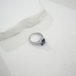 925 Silver Sapphire Pear shaped Women's Exquisite Style - Product Image 4
