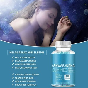 Halal Sugar Free Organic 2000mg Ashwa Root Ashwagandha Gummies GABA Vitamin Herbal Supplements <b>Gummy</b> <b>Candy</b> Dietary Supplement - Product Image 4