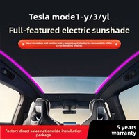 Cortina de Sombreado Eléctrica para Tesla Huanxin Modelo YL3, Toldo Automático, Material Compuesto Multicapa, Estilo Minimalista, Color Sólido