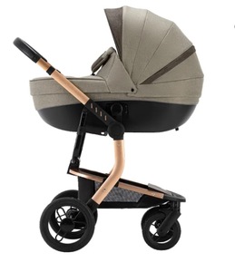 Poussette bébé 3-en-1 avec cadre en aluminium, roues en caoutchouc, nacelle, siège auto et fonction pliable, certifiée CE, Fangzhuo - Product Image 1
