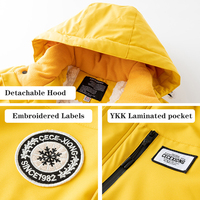 Traje de Esquí Unisex para Bebés y Niños, de una Pieza, con Cremallera, Capucha, Impermeable, Cortavientos, Transpirable, de Secado Rápido y Aislamiento Grueso